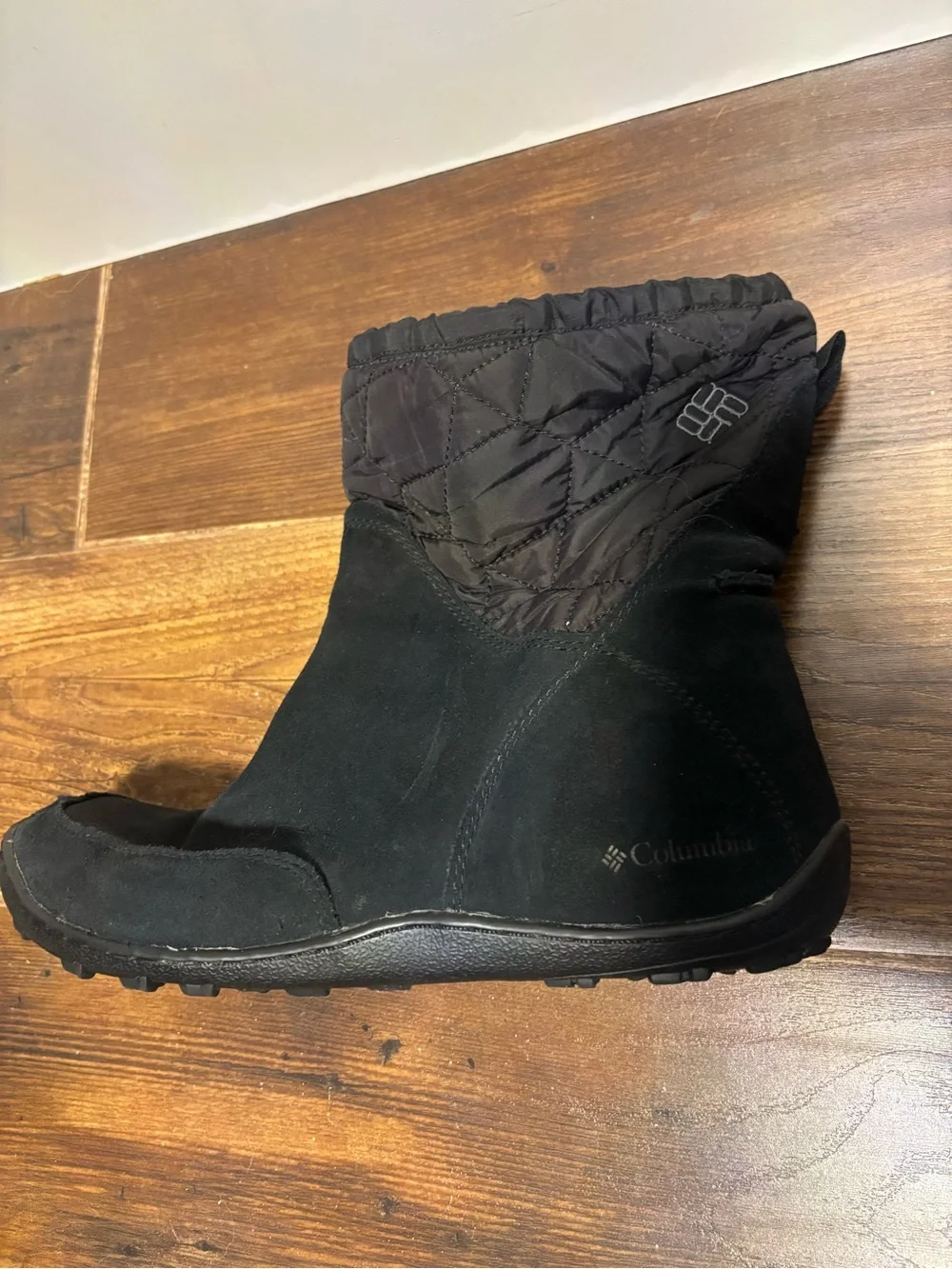 Columbia Thermal Omni Heat Black Quilted Ankle Winter Boots - Women